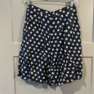 Talbots Size 6 Vintage Navy Blue Star America Fourth of July High Waisted Shorts